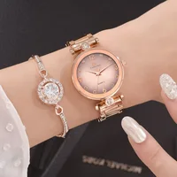 Luxury Woman Watch Gift Fashion Bracelet Wrist Watch With Jewelry Bangle Rhinestones Stainless Steel Gradient Dial Watch
Luxury Woman Watch Gift Fashion Bracelet Wrist Watch With Jewelry Bangle Rhinestones Stainless Steel Gradient Dial Watch