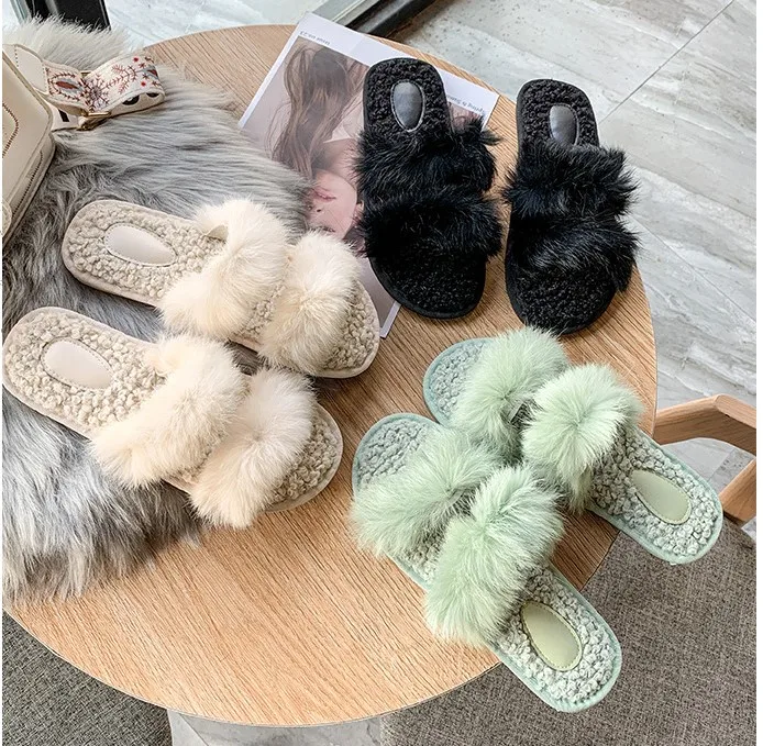 Fashion Women Vegan Faux Fur Slider Slippers Open Toe Mule Fluffy shoes House Winter two strap plush Slippers, Black, green,beige
Fashion Women Vegan Faux Fur Slider Slippers Open Toe Mule Fluffy shoes House Winter two strap plush Slippers, Black, green,beige