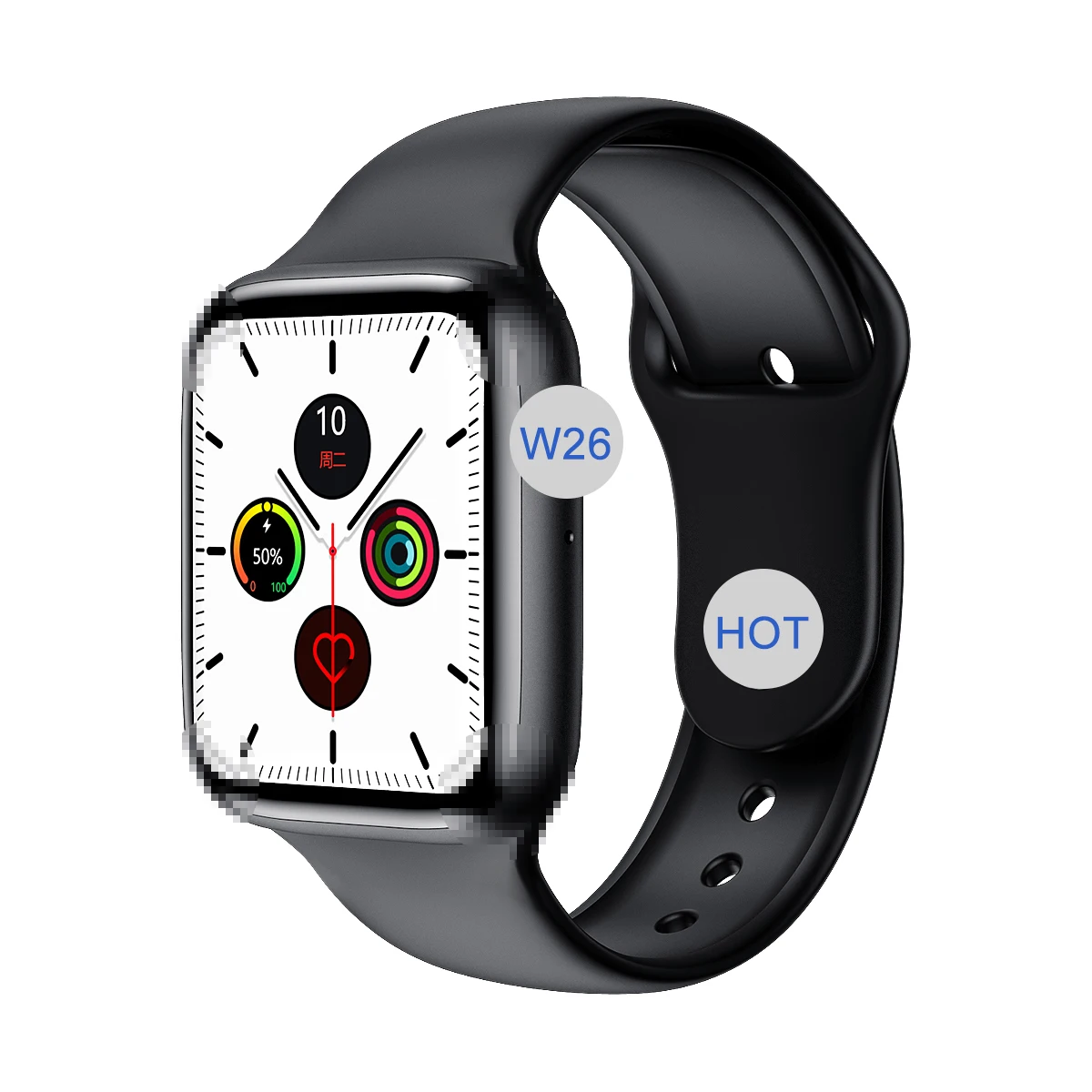 Latest IWO W26 Smartwatch Sport Bracelet Heart Rate Monitor Wristband Waterproof calling IWO W26 Smart Watch
Latest IWO W26 Smartwatch Sport Bracelet Heart Rate Monitor Wristband Waterproof calling IWO W26 Smart Watch