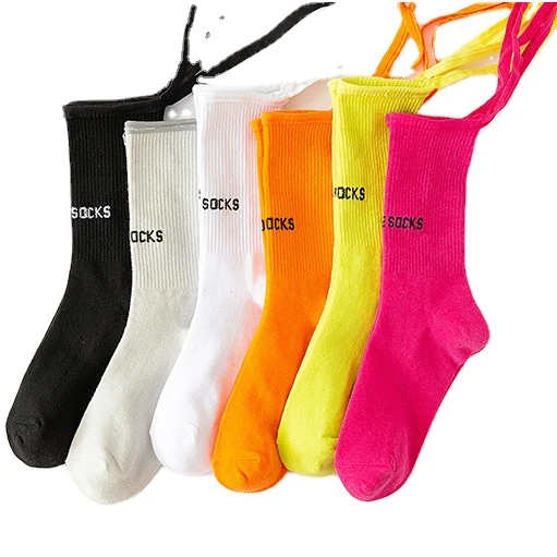New Fluorescent Bandage Socks Female Letter Printed New Trendy Bar Nightclub Personality Reflective Cross High Quality Socks, Picture
New Fluorescent Bandage Socks Female Letter Printed New Trendy Bar Nightclub Personality Reflective Cross High Quality Socks, Picture