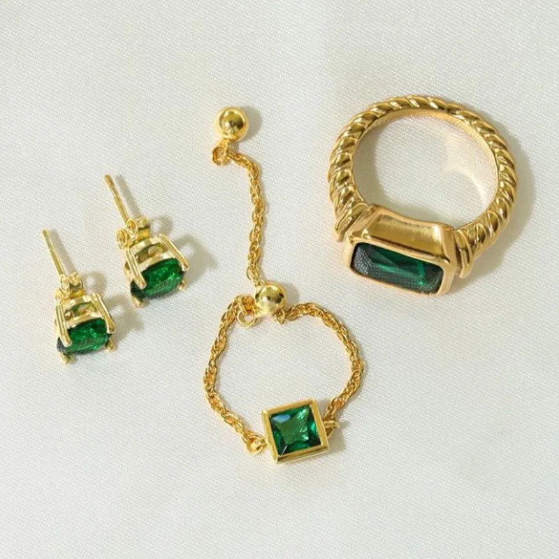 Joolim Jewelry Wholesale 18K Gold Plated Green Square Zirconia Pull-style Stainless Steel Rings for Women Rings
Joolim Jewelry Wholesale 18K Gold Plated Green Square Zirconia Pull-style Stainless Steel Rings for Women Rings