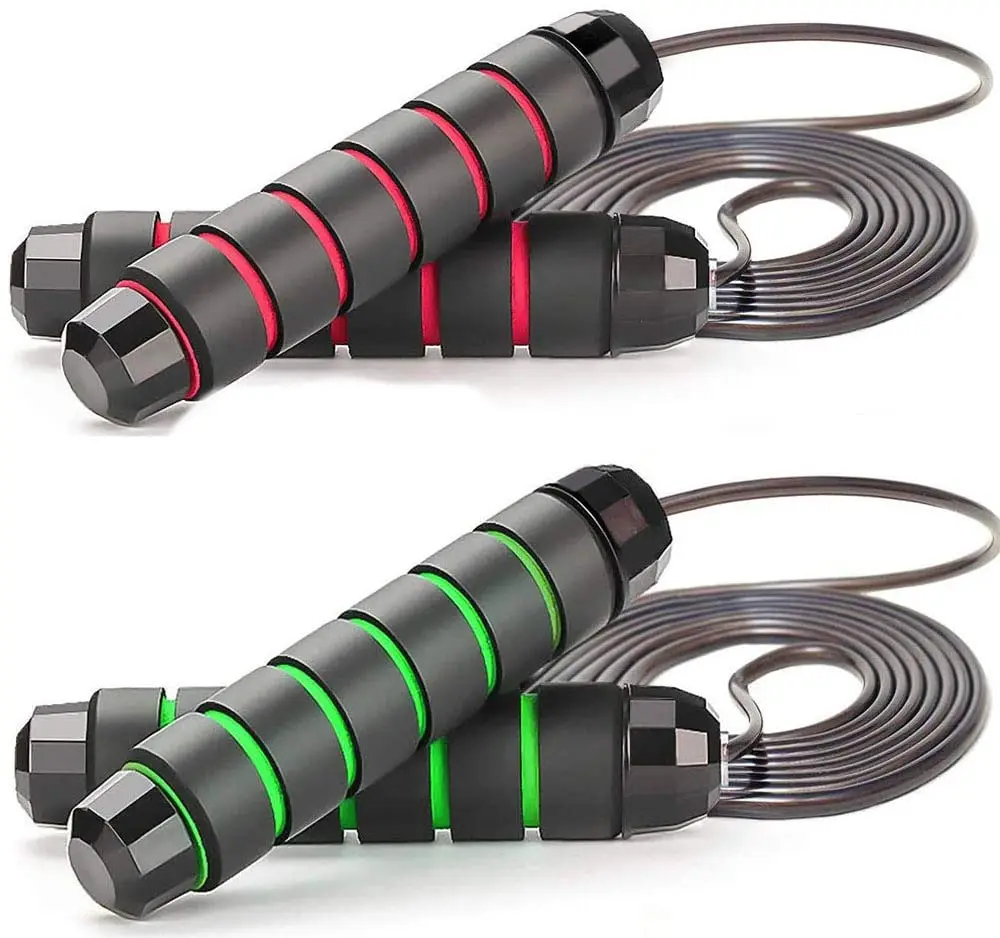 Tangle-Free Ball Bearings high speed weighed training jump rope with custom logo for Aerobic Exercise, Black, blue, green, red
Tangle-Free Ball Bearings high speed weighed training jump rope with custom logo for Aerobic Exercise, Black, blue, green, red