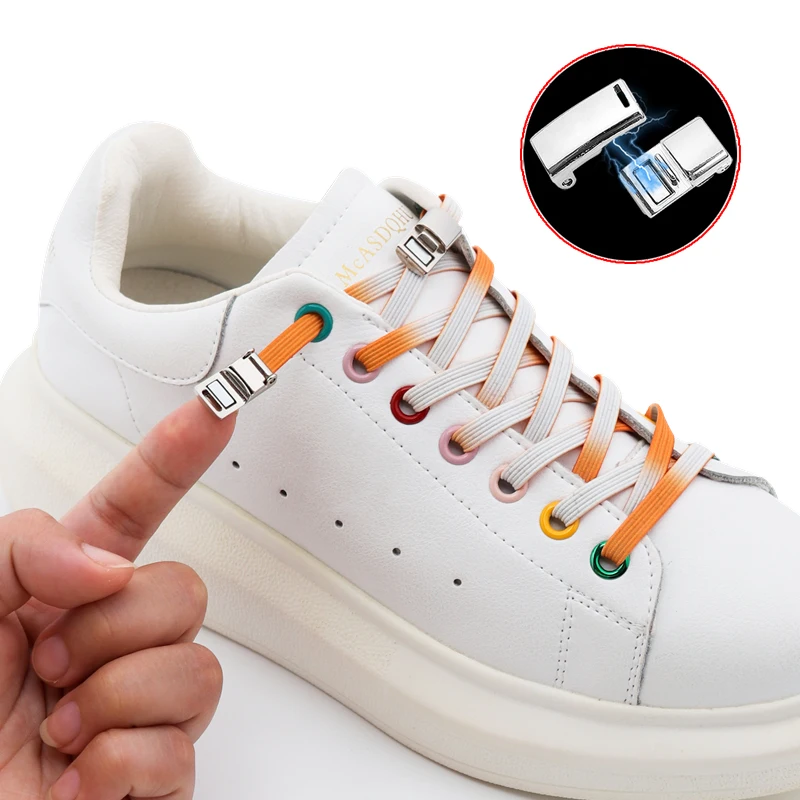 Magnetic Metal Lock No Tie Shoe lace Colorful Quick Lazy Shoelaces Elastic Easy To Put On And Take Off Shoe Unisex, 10 colors
Magnetic Metal Lock No Tie Shoe lace Colorful Quick Lazy Shoelaces Elastic Easy To Put On And Take Off Shoe Unisex, 10 colors