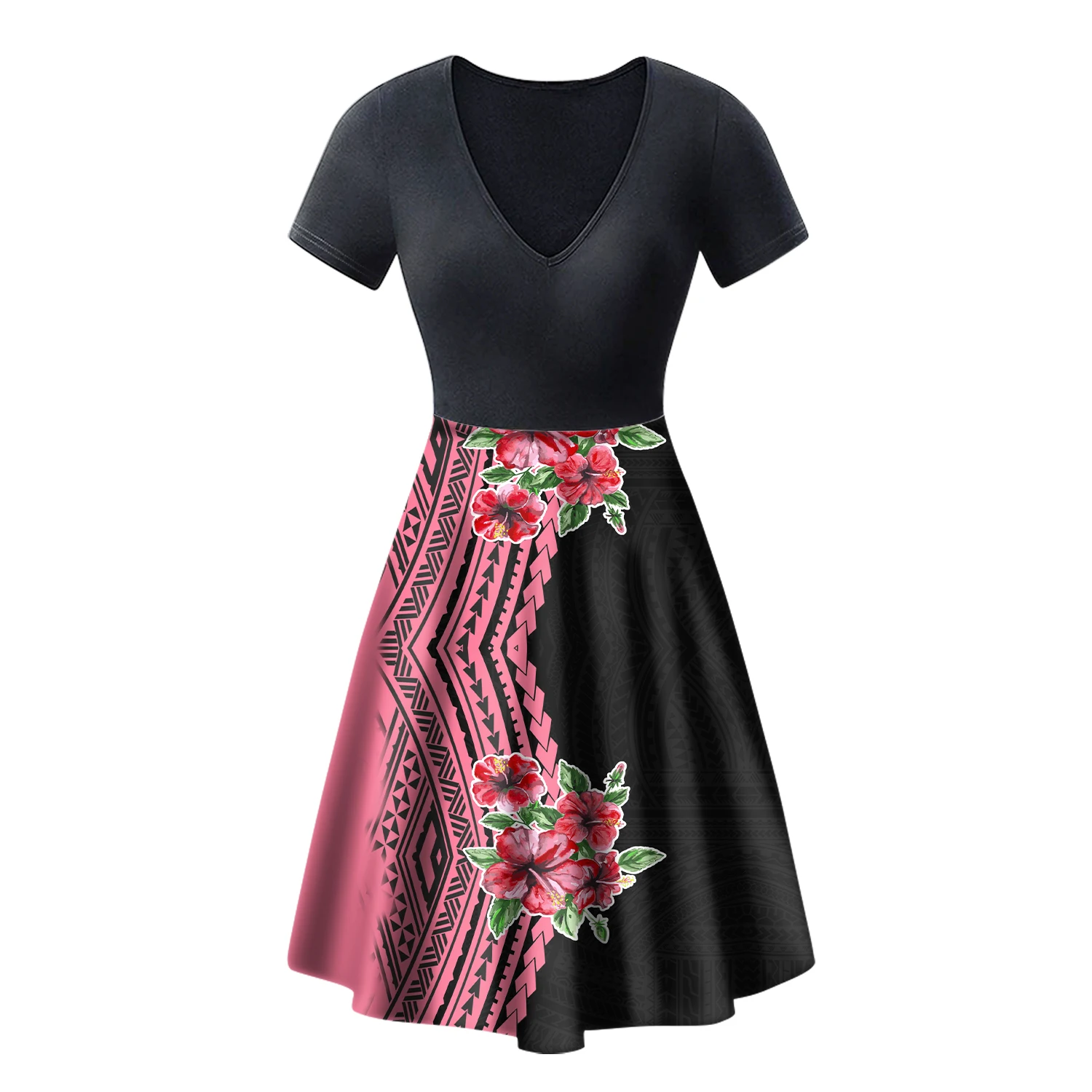 POD Woman Casual Dresses Polynesian Hawaii Plumeria Print Black Clothes Dresses For Ladies Custom Vintage Elegant Dress
POD Woman Casual Dresses Polynesian Hawaii Plumeria Print Black Clothes Dresses For Ladies Custom Vintage Elegant Dress
