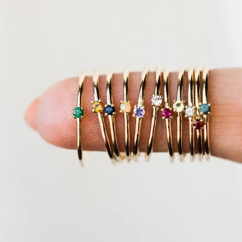 Korean new trendy fashion gold plating women ring jewelry blue white colorful zircon thin rings
Korean new trendy fashion gold plating women ring jewelry blue white colorful zircon thin rings
