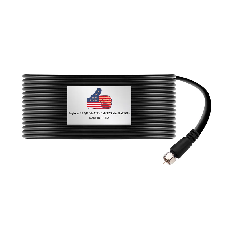 BAGLBSTAR 20M Black COAXIAL CABLE HD CCTV Camera Cable RG6/U Coaxial Cable For TV CATV Satellite
BAGLBSTAR 20M Black COAXIAL CABLE HD CCTV Camera Cable RG6/U Coaxial Cable For TV CATV Satellite