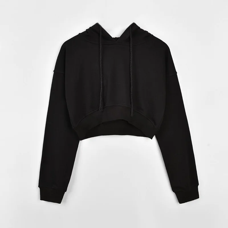 Custom LOGO Female White black Cropped Hoodies Women Cotton Crop Top Hoodie, Customized color
Custom LOGO Female White black Cropped Hoodies Women Cotton Crop Top Hoodie, Customized color