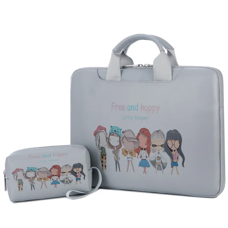 Cartoon cute printing one-shoulder laptop bag 13 14 15.6 inch laptop sleeve universal for MacBook, White, pink, gray
Cartoon cute printing one-shoulder laptop bag 13 14 15.6 inch laptop sleeve universal for MacBook, White, pink, gray