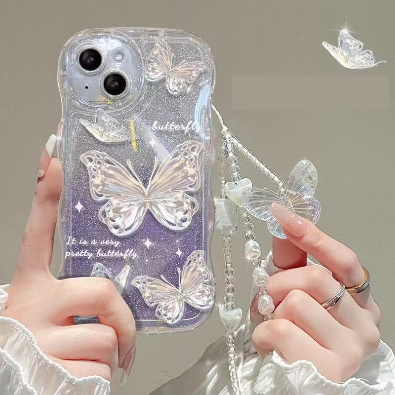 Hot Sell Bling Bling Butterfly Shockproof Luxury Mobile Phone Cases For Iphone 12 13 14 With Chain
Hot Sell Bling Bling Butterfly Shockproof Luxury Mobile Phone Cases For Iphone 12 13 14 With Chain