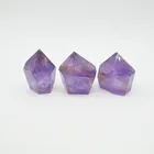 Natural dream amethyst stone quartz crystal points Deep black purple crystal point