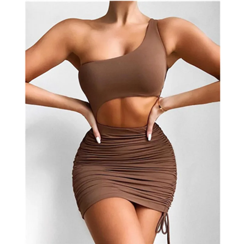 Mini Bodycon Summer Dress Women Club Hollow Out Ruched Backless Party Bandage Sexy One-Shoulder Dresses
Mini Bodycon Summer Dress Women Club Hollow Out Ruched Backless Party Bandage Sexy One-Shoulder Dresses
