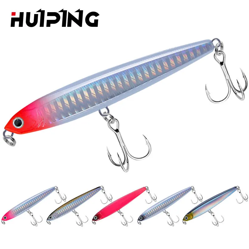HUIPING Pencil lure 10g14g18g24g 75mm 95mm minnow fishing lure hard bait vibrating light jigging japan fishing tackle, 6 colors
HUIPING Pencil lure 10g14g18g24g 75mm 95mm minnow fishing lure hard bait vibrating light jigging japan fishing tackle, 6 colors