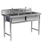 High Quality 201/304 Stainless Steel sink Custom Kitchen Equipment Durable Sink Catering kitchen wash