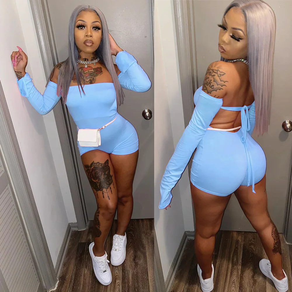 2021 spring lace up short jumpsuits summer sexy bodycon one piece jumpsuit women 2020
2021 spring lace up short jumpsuits summer sexy bodycon one piece jumpsuit women 2020