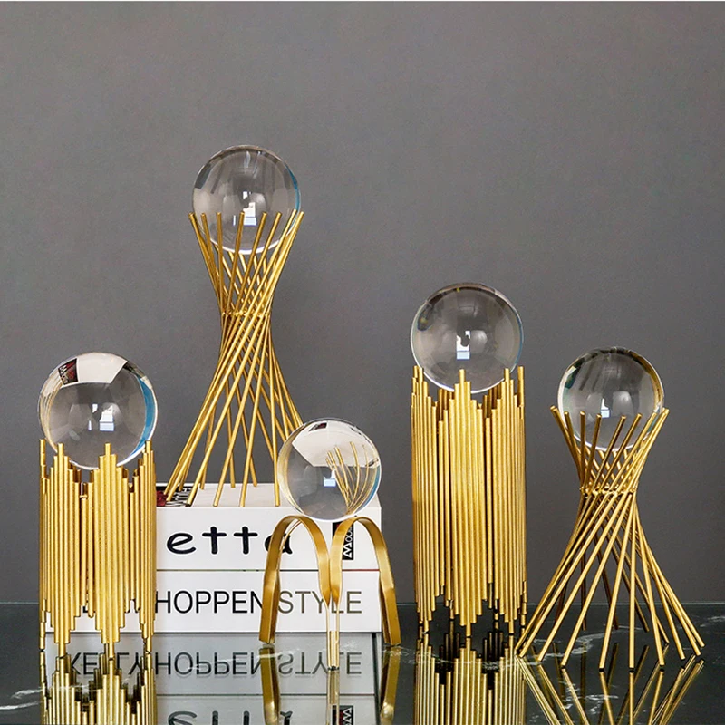 Luxury Iron Crystal Ball Abstract Table Ornaments Creative Home Desktop Decorations Gift, Gold
Luxury Iron Crystal Ball Abstract Table Ornaments Creative Home Desktop Decorations Gift, Gold
