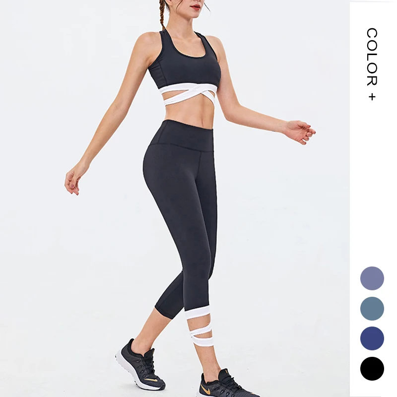New Design Activewear Sets For Women Lace Up Running Sportswear Bandage Workout Suits For Women, Black/blue/green/gray
New Design Activewear Sets For Women Lace Up Running Sportswear Bandage Workout Suits For Women, Black/blue/green/gray