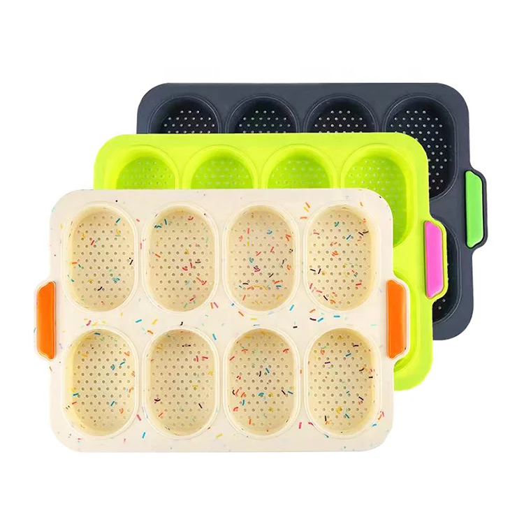 Baking Food Grade Silicone French Bread Loaf Pan / Baguette Pan, Green/dark grey/white
Baking Food Grade Silicone French Bread Loaf Pan / Baguette Pan, Green/dark grey/white