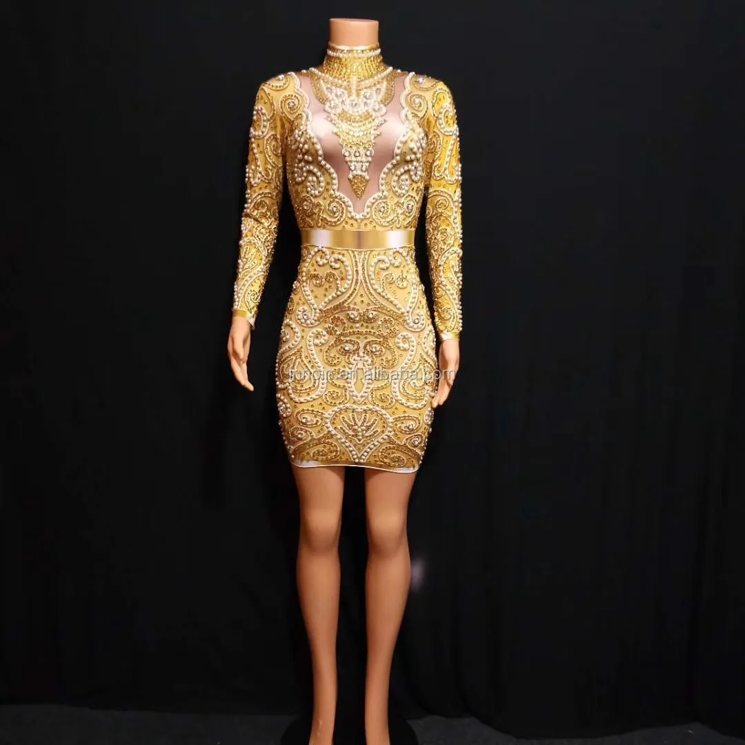 Sexy Gold Rhinestone Bodysuit Fashion Women Shining Dance Wear Costumes Stage Clothing Party Birthday Leotard Wear
Sexy Gold Rhinestone Bodysuit Fashion Women Shining Dance Wear Costumes Stage Clothing Party Birthday Leotard Wear