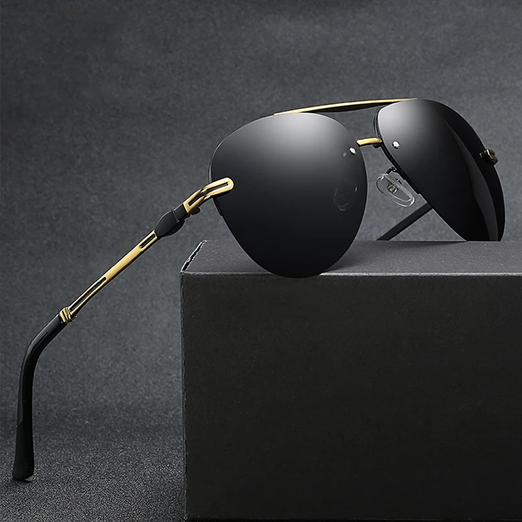 SKYWAY Men TAC Polarized Lens Sunglasses Design Your Own Brand Frameless Double Bridge Metal Man Driving Sunglasses
SKYWAY Men TAC Polarized Lens Sunglasses Design Your Own Brand Frameless Double Bridge Metal Man Driving Sunglasses