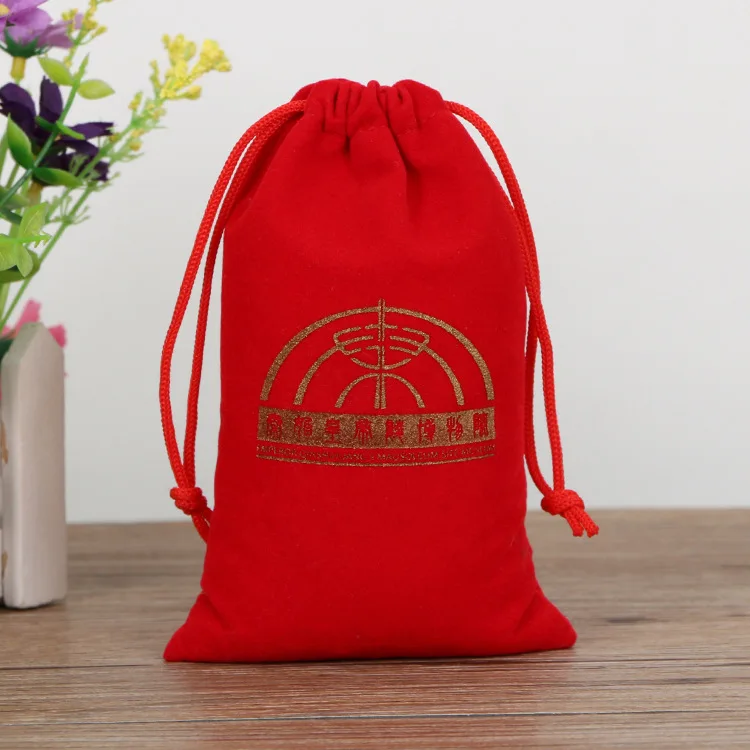 Good quality cotton canvas drawstring bag low price pouch duoble string