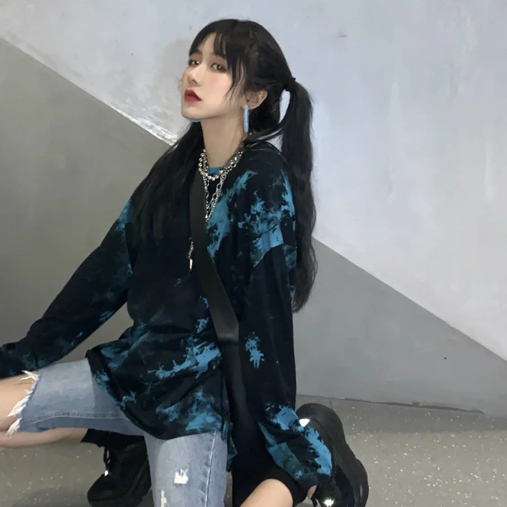 2020 summer Korean version of the new Harajuku style loose and versatile tie-dye long-sleeved long t shirts for women student ca
2020 summer Korean version of the new Harajuku style loose and versatile tie-dye long-sleeved long t shirts for women student ca
