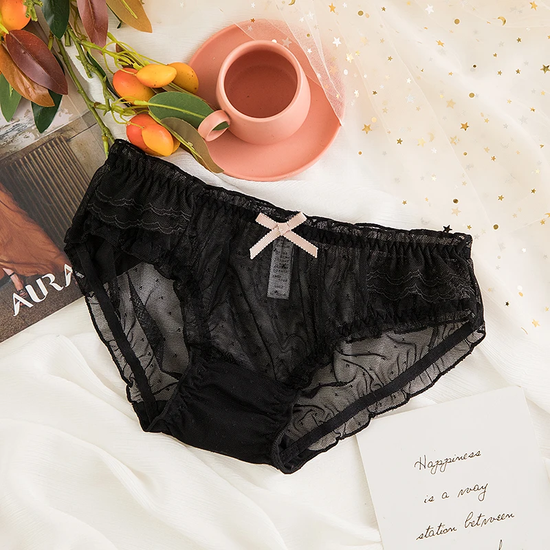2021 New Mesh lovely low waist breathable small pure and fresh soft briefs traceless transparent underwear women
2021 New Mesh lovely low waist breathable small pure and fresh soft briefs traceless transparent underwear women