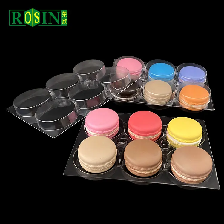 

New Design 12 Pack Clear Plastic Clamshell Packaging Insert Tray For Macaron