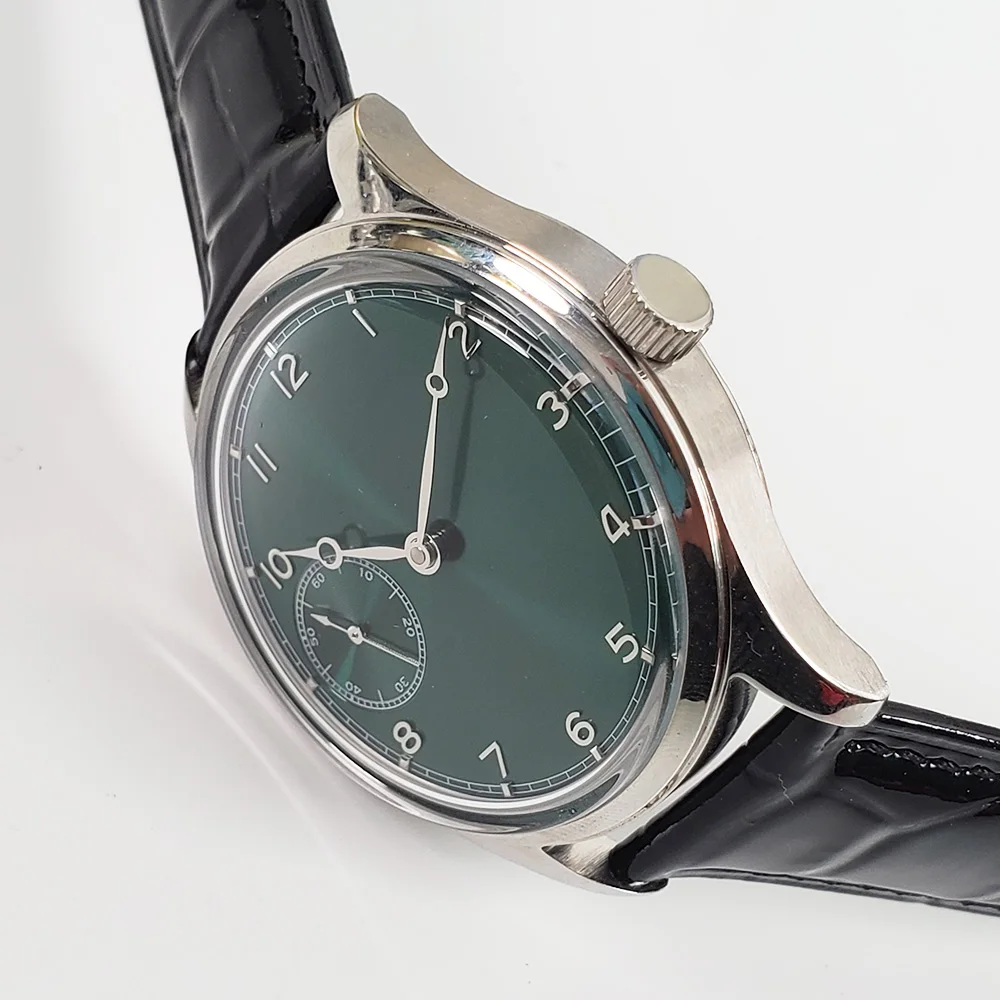 New 42mm men's watch movement green crystal mechanical luminous hand bomax marina manual stainless steel leather strap case S8
New 42mm men's watch movement green crystal mechanical luminous hand bomax marina manual stainless steel leather strap case S8