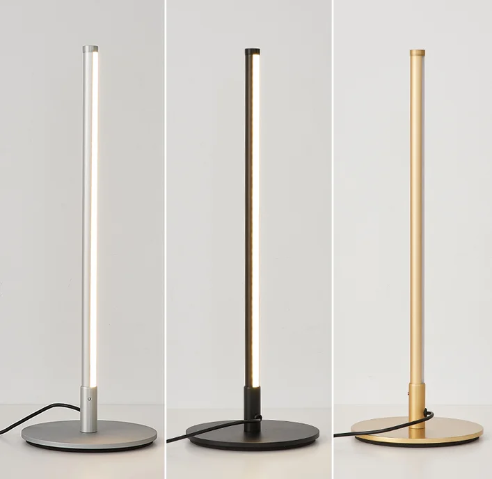 Factory direct sales hotel simple black changing led table lamp