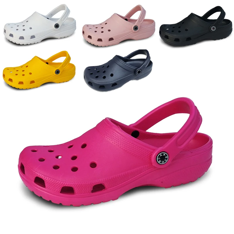 Solid women's clog lightweight eva clogs beach and garden wear clogs slippers and sandals for women, White/black/blue/plum/pink/yellow
Solid women's clog lightweight eva clogs beach and garden wear clogs slippers and sandals for women, White/black/blue/plum/pink/yellow