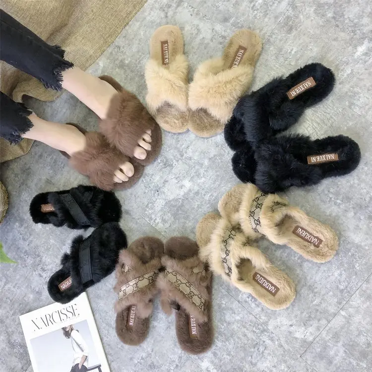 2021 summer European and American new cross warm indoor house fur plush furry flat sandals and slippers for women, Picture
2021 summer European and American new cross warm indoor house fur plush furry flat sandals and slippers for women, Picture