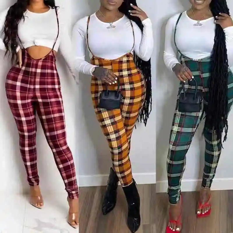 2021 hot sale high waist plaid long pants women slim fit overall fashion trousers sexy streetwear, 3 color as picture
2021 hot sale high waist plaid long pants women slim fit overall fashion trousers sexy streetwear, 3 color as picture