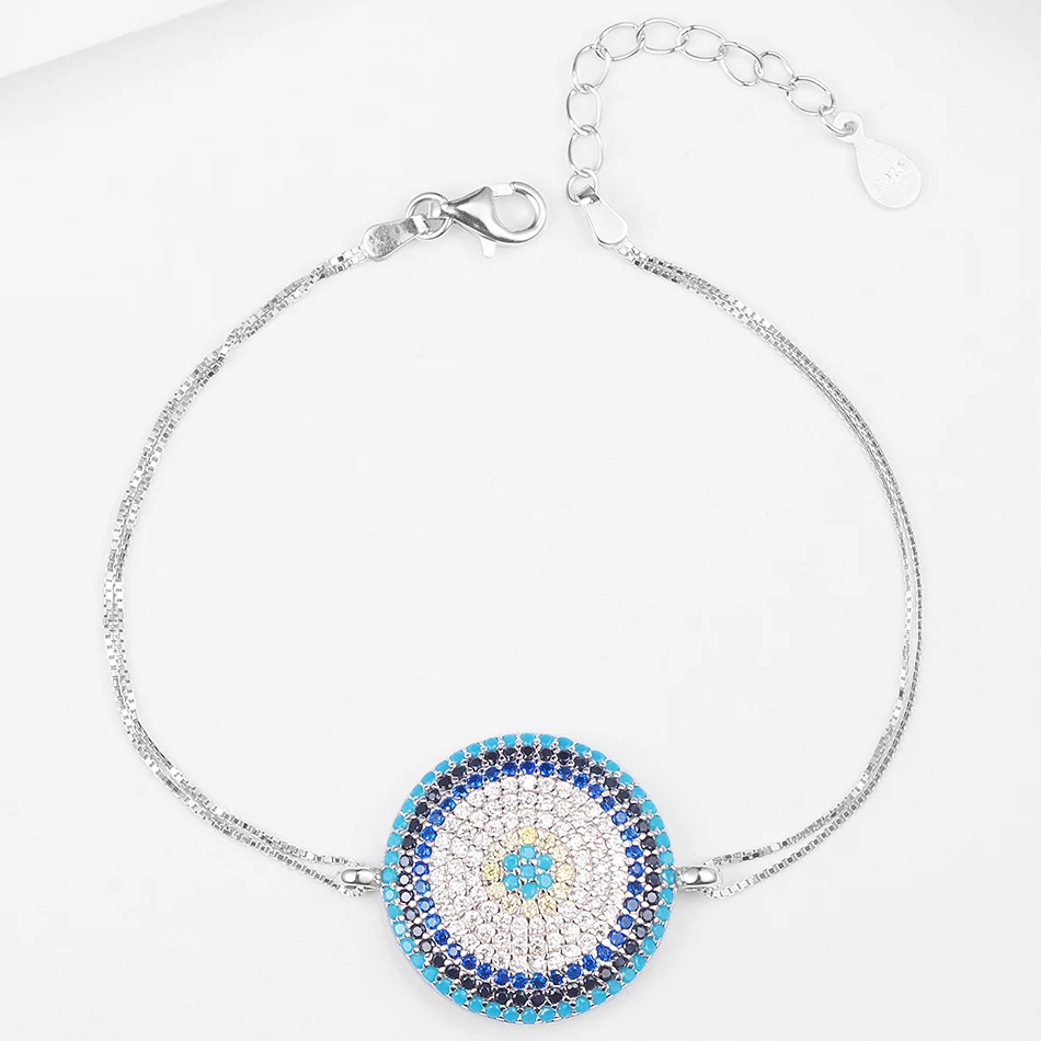 Original Design 100% 925 Sterling Silver Bracelet Tennis Bracelet Blue Lucy Eye Bracelets & Bangle For Women Fashion Accessories
Original Design 100% 925 Sterling Silver Bracelet Tennis Bracelet Blue Lucy Eye Bracelets & Bangle For Women Fashion Accessories