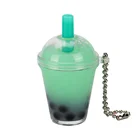 2019 Girls Fashion Milk Tea Design Key Rings Gift Detachable Keychain
