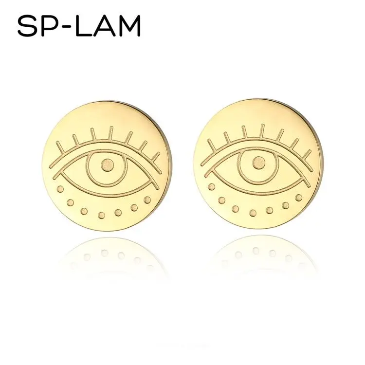 SP-LAM Eye Design Stainless Steel Stud Earring for Women Vacuum Plating Jewelry Stainless Steel Gold Earrings
SP-LAM Eye Design Stainless Steel Stud Earring for Women Vacuum Plating Jewelry Stainless Steel Gold Earrings