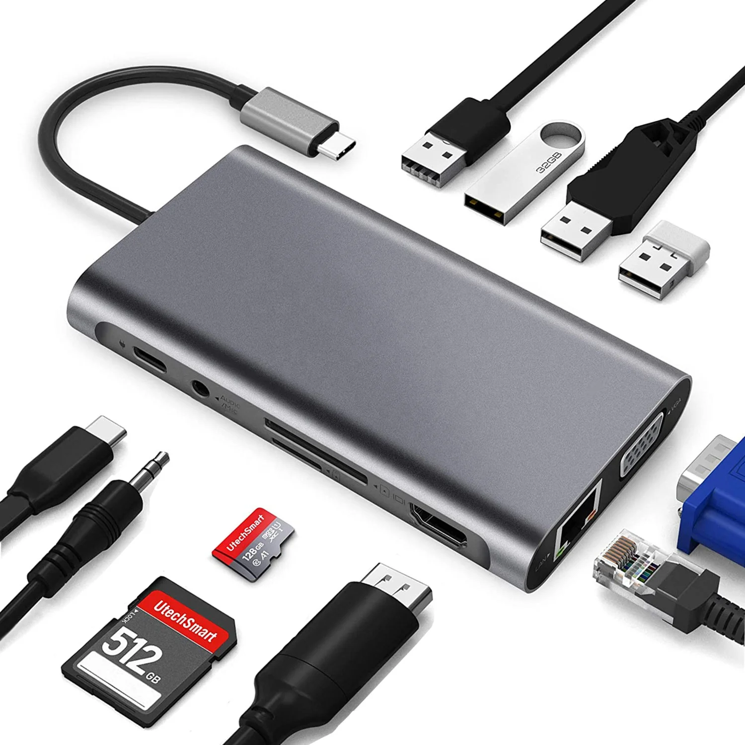 SIKAI 11 in 1 type-c docking station HDM network card all in one converter usb hub docking station for MacBook
SIKAI 11 in 1 type-c docking station HDM network card all in one converter usb hub docking station for MacBook