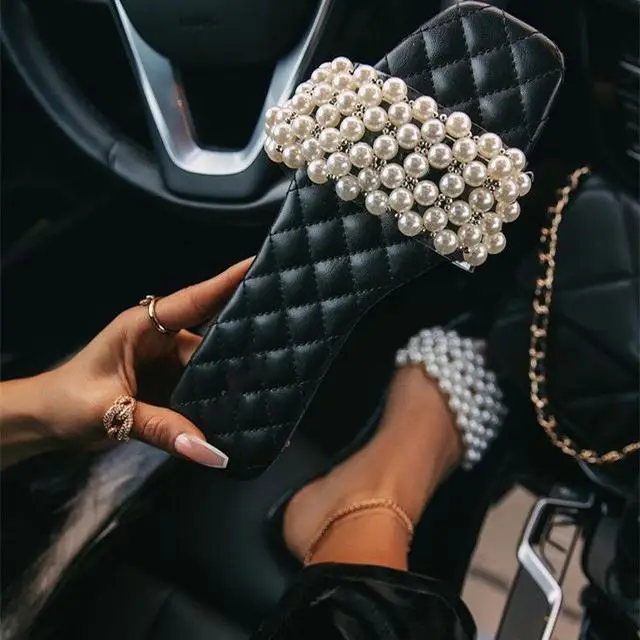New Fashion Big Pearl Slide Sandal Summer Lace Up Women Sandals Shell Flip Flop Plus Size Slides Shoes Za Slippers
New Fashion Big Pearl Slide Sandal Summer Lace Up Women Sandals Shell Flip Flop Plus Size Slides Shoes Za Slippers