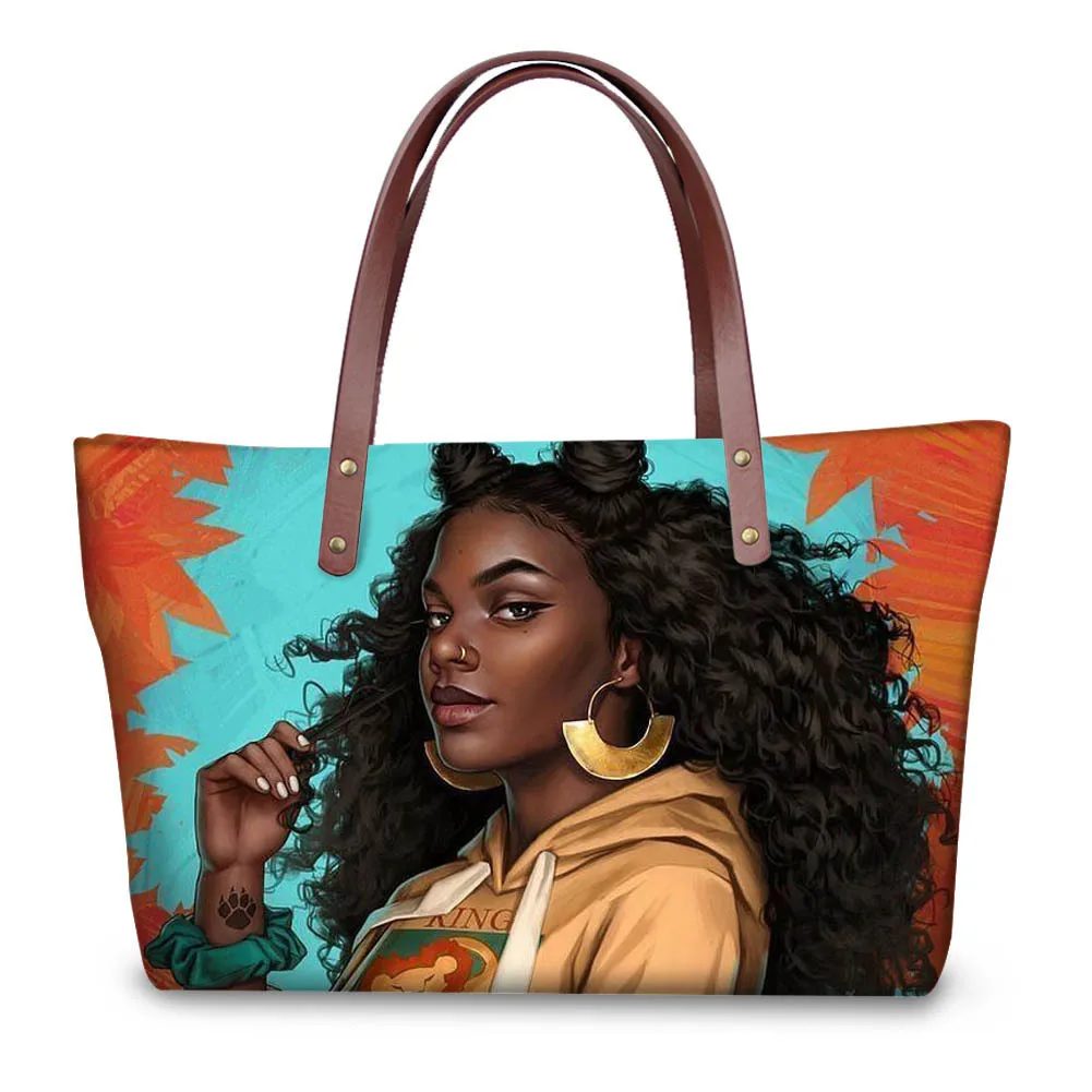 Customer printing fashion Africa girl hand bag tote bag shoulder bag
Customer printing fashion Africa girl hand bag tote bag shoulder bag