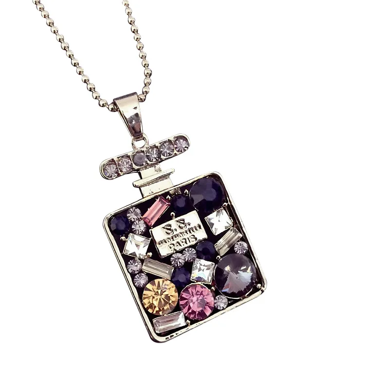 Fashion Environmental Protection CZ Diamond Crystal Perfume Bottle Shape Pendant Long Chain Sweater Jewelry Necklace For Women
Fashion Environmental Protection CZ Diamond Crystal Perfume Bottle Shape Pendant Long Chain Sweater Jewelry Necklace For Women