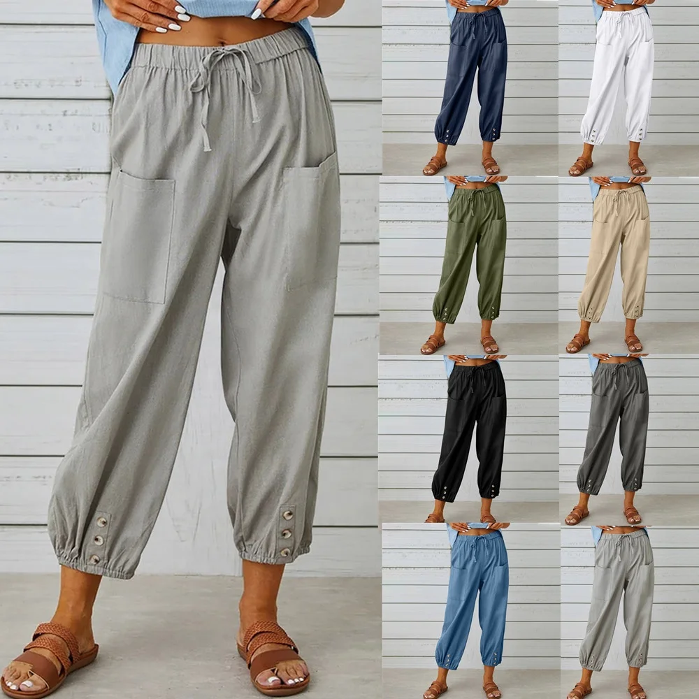 Wholesale Foreign Trade Women'S New Solid Color Loose Cotton Linen Casual Fashion Pants Trousers
Wholesale Foreign Trade Women'S New Solid Color Loose Cotton Linen Casual Fashion Pants Trousers