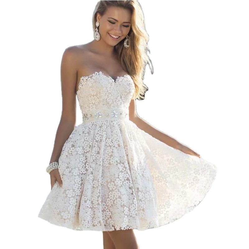 Latest Women Formal Dress Sexy White Lace Elegant Sexy Wedding Sequin Mini Dress
Latest Women Formal Dress Sexy White Lace Elegant Sexy Wedding Sequin Mini Dress