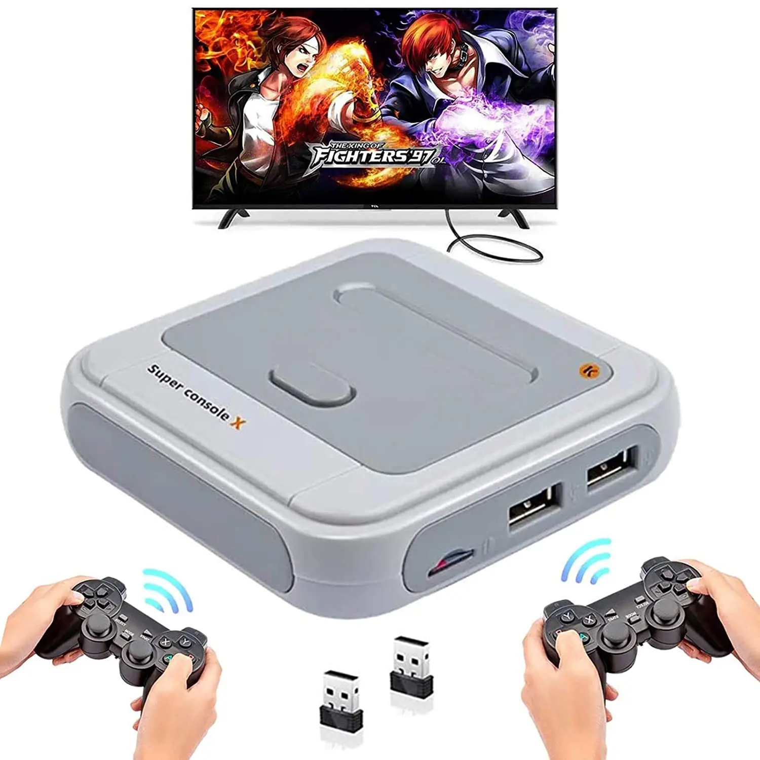 Retro WIFI TV Game Super Console X Pro With 50000 Games 2.4G Wireless And Wired Controllers For PSP/N64/DC/NDS/PS
Retro WIFI TV Game Super Console X Pro With 50000 Games 2.4G Wireless And Wired Controllers For PSP/N64/DC/NDS/PS