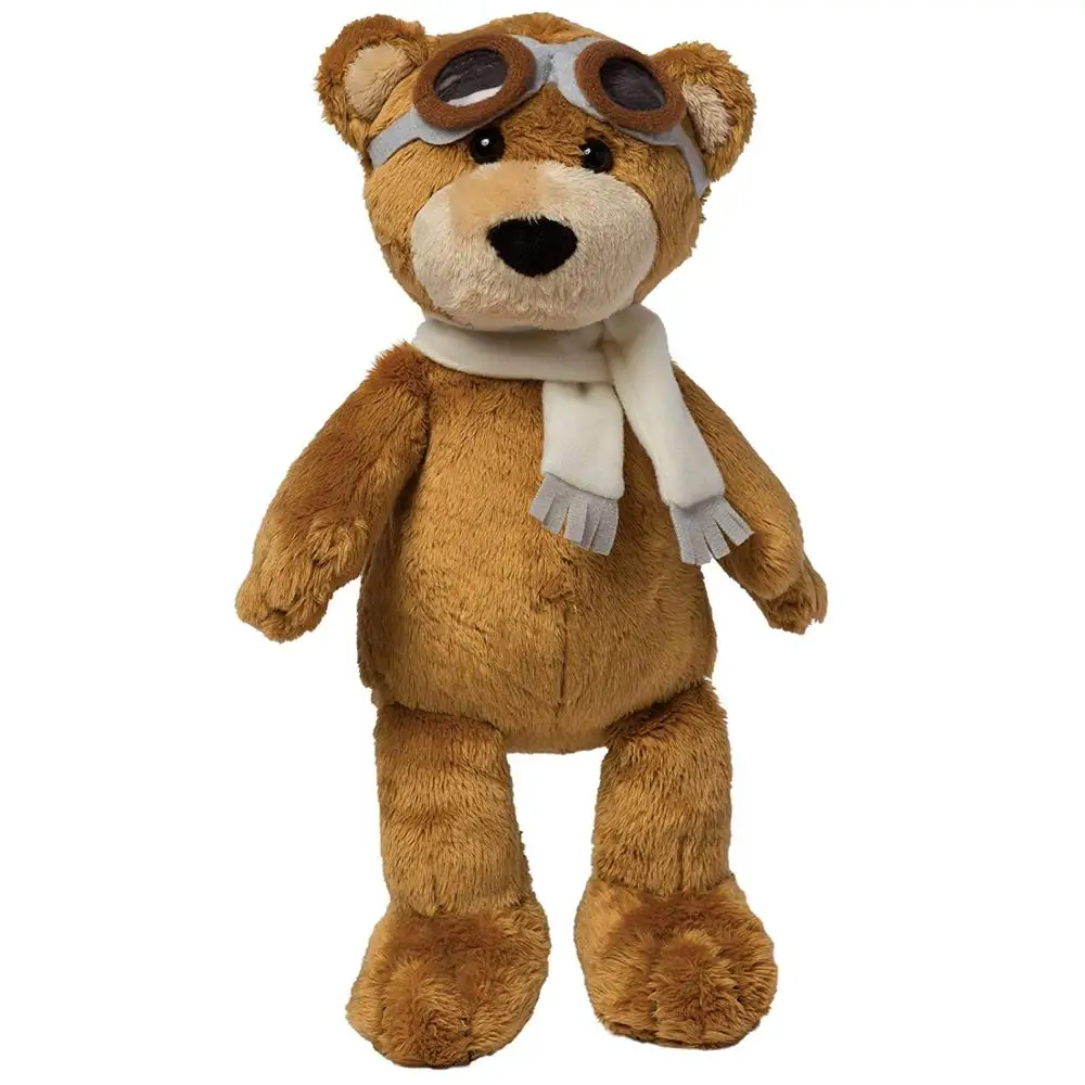 plush toy airline mascot soft plush aviator teddy bear toy