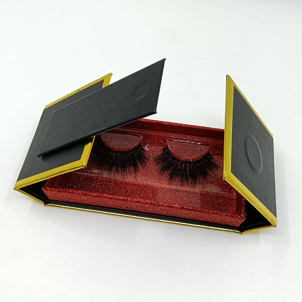 Best Quality false mink eyelash packaging box with magnetic closure, Black color
Best Quality false mink eyelash packaging box with magnetic closure, Black color