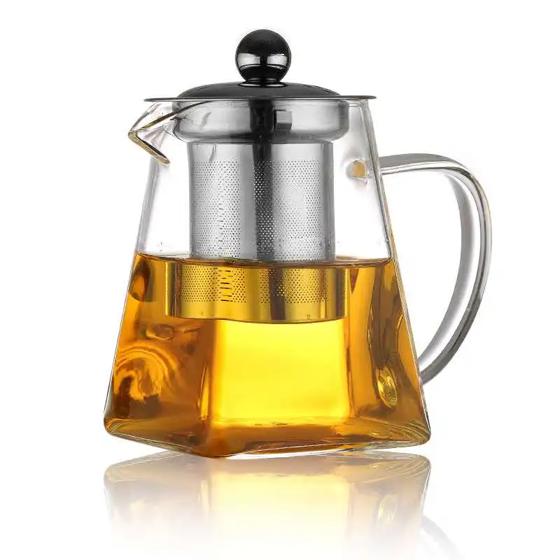 Square high borolicicate glass teapot with stainless steel lid and stainless steel infuser
Square high borolicicate glass teapot with stainless steel lid and stainless steel infuser