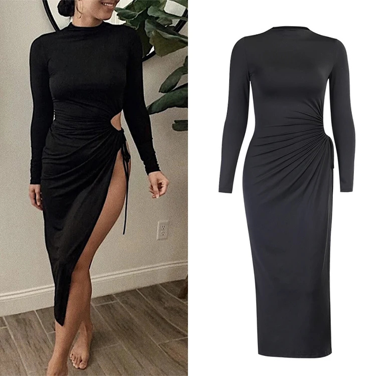 Fast Dispatch Spring Autumn Women Dress Sexy Side Drawstring Hollow Out Party Fashion Lady Casual Dress, Black,white
Fast Dispatch Spring Autumn Women Dress Sexy Side Drawstring Hollow Out Party Fashion Lady Casual Dress, Black,white