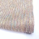 2019 China Iridescent Polyester Metallic Foil And Pleated Metallic Color Moonlight knitted Fabric