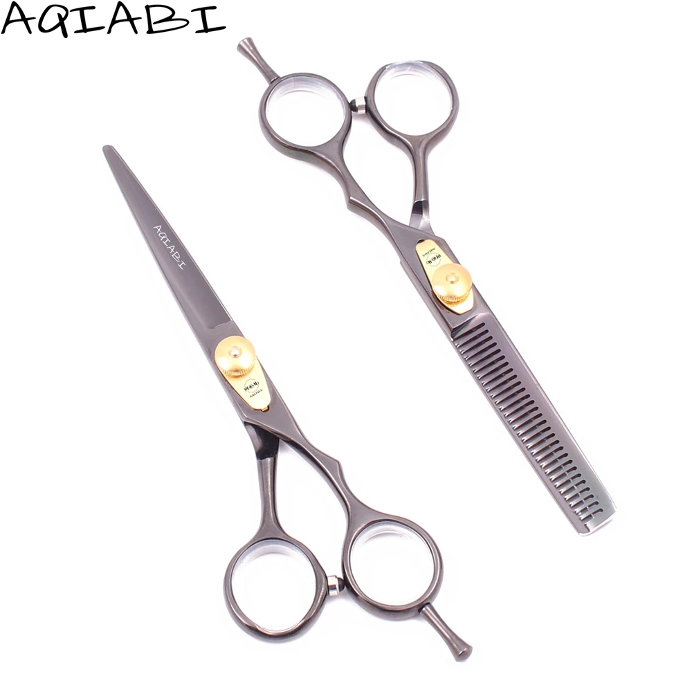 Barber Scissors 5.5'' 6" Japanese Steel Hair Cutting Scissors Hairdressing Scissors Haircut Set Black A1020
Barber Scissors 5.5'' 6" Japanese Steel Hair Cutting Scissors Hairdressing Scissors Haircut Set Black A1020