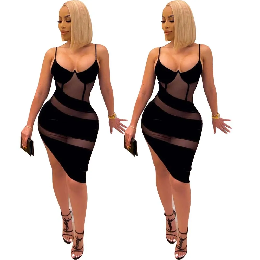 Women Sexy Mesh Patchwork Y2K Bodycon Dress Sleeveless Hollow Out Split Fitness v-Neck Party Clubwear Camisole Vestido
Women Sexy Mesh Patchwork Y2K Bodycon Dress Sleeveless Hollow Out Split Fitness v-Neck Party Clubwear Camisole Vestido