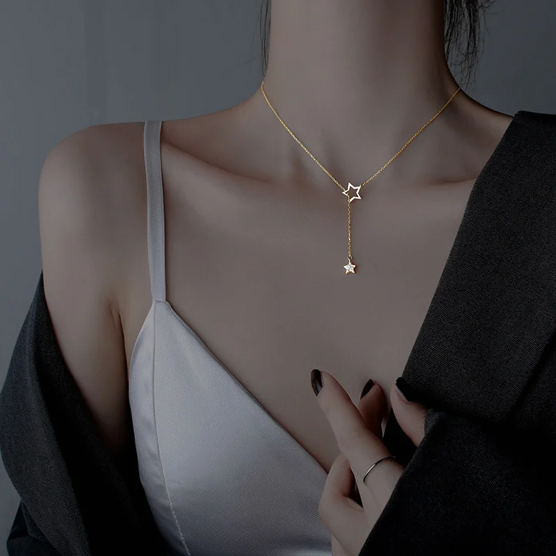 Women Fashion Fine Jewelry Designer Gold Star Necklaces 925 Sterling Silver Initial Necklace
Women Fashion Fine Jewelry Designer Gold Star Necklaces 925 Sterling Silver Initial Necklace